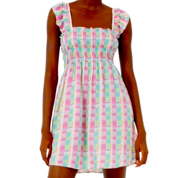 NWT | French Connection | Bibiana Check Mini Summer Dress | Size 12 - Picture 4 of 7